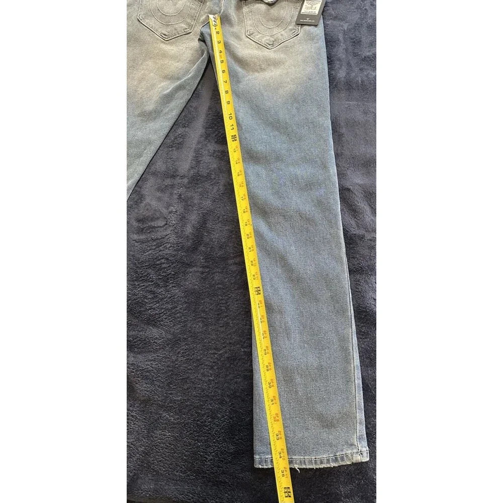 True Religion Ricky SN Flap Straight Fit Jeans Blue Men's 28x34 NWT